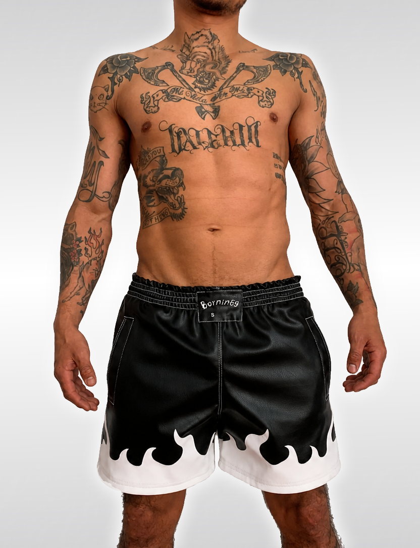 Black Flamas Shorts
