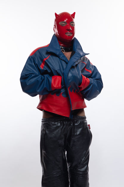 Blue Flame Bomber Jacket