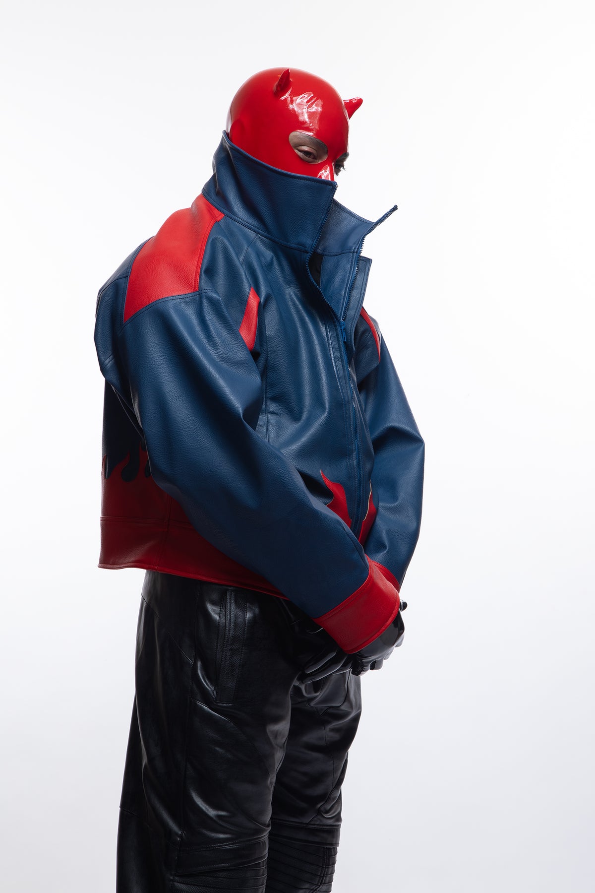 Blue Flame Bomber Jacket
